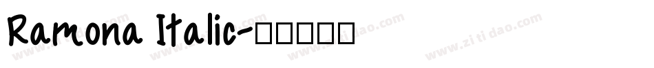 Ramona Italic字体转换